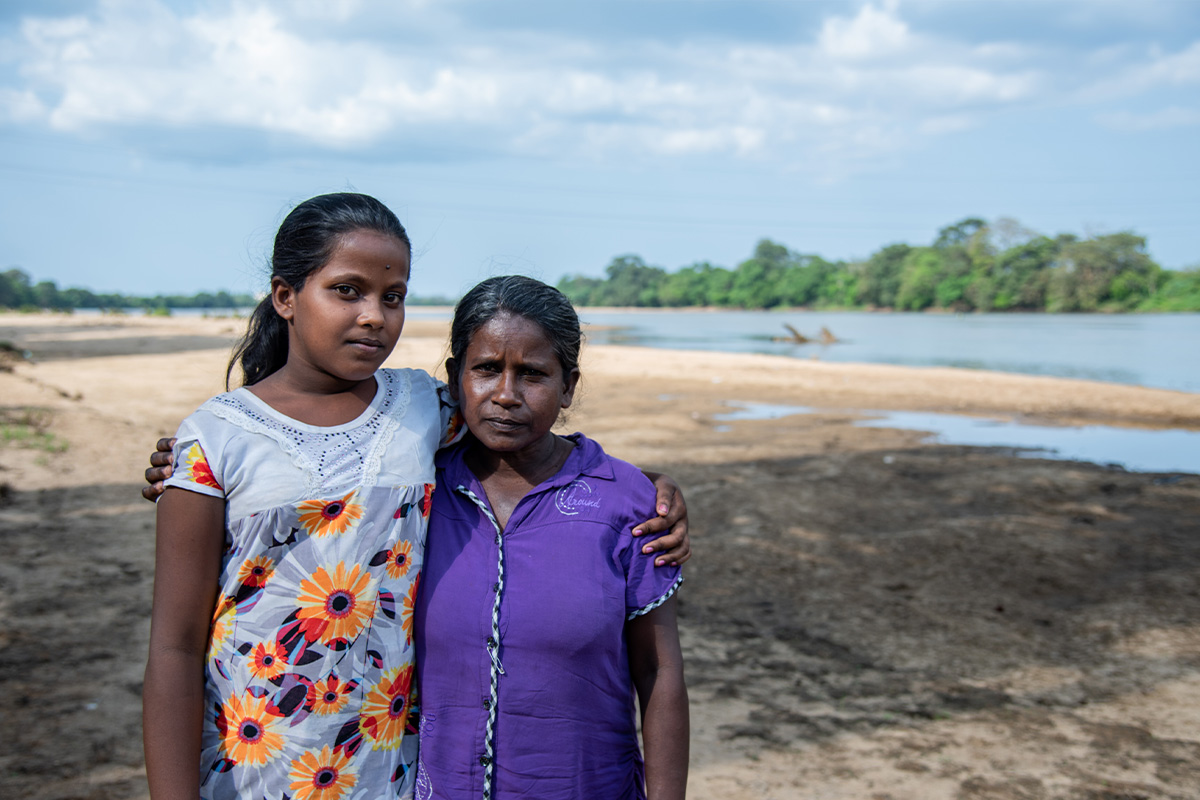 Wasana with her mother Somalatha